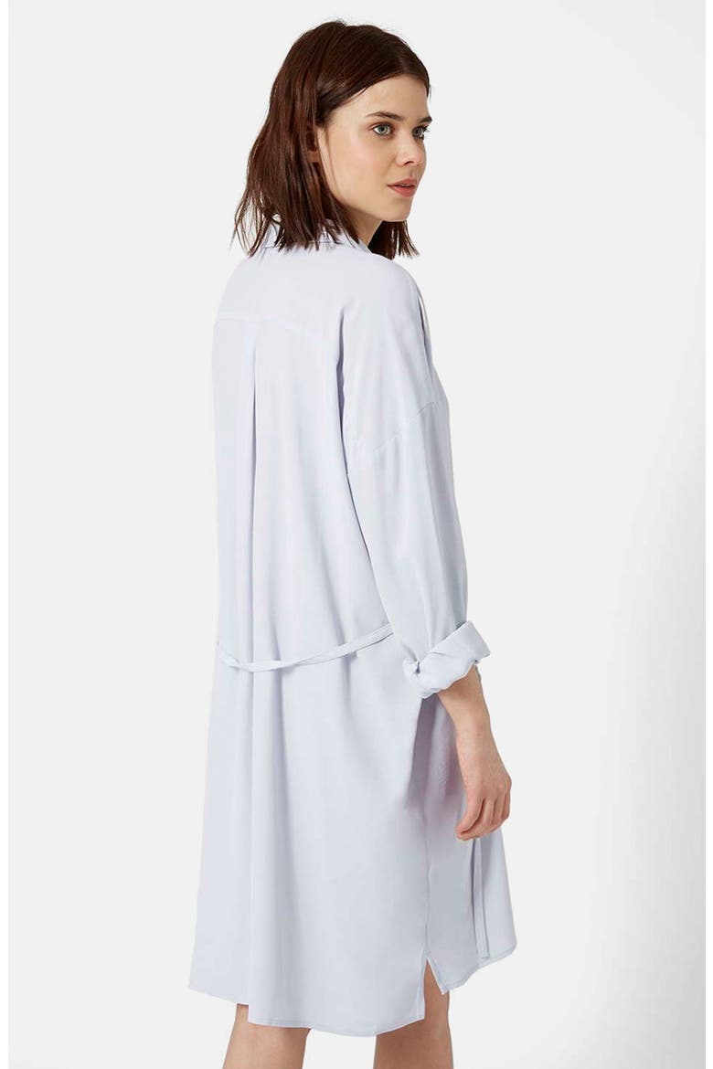 Self Tie Shirtdress, Alternate, color, LIGHT GREY