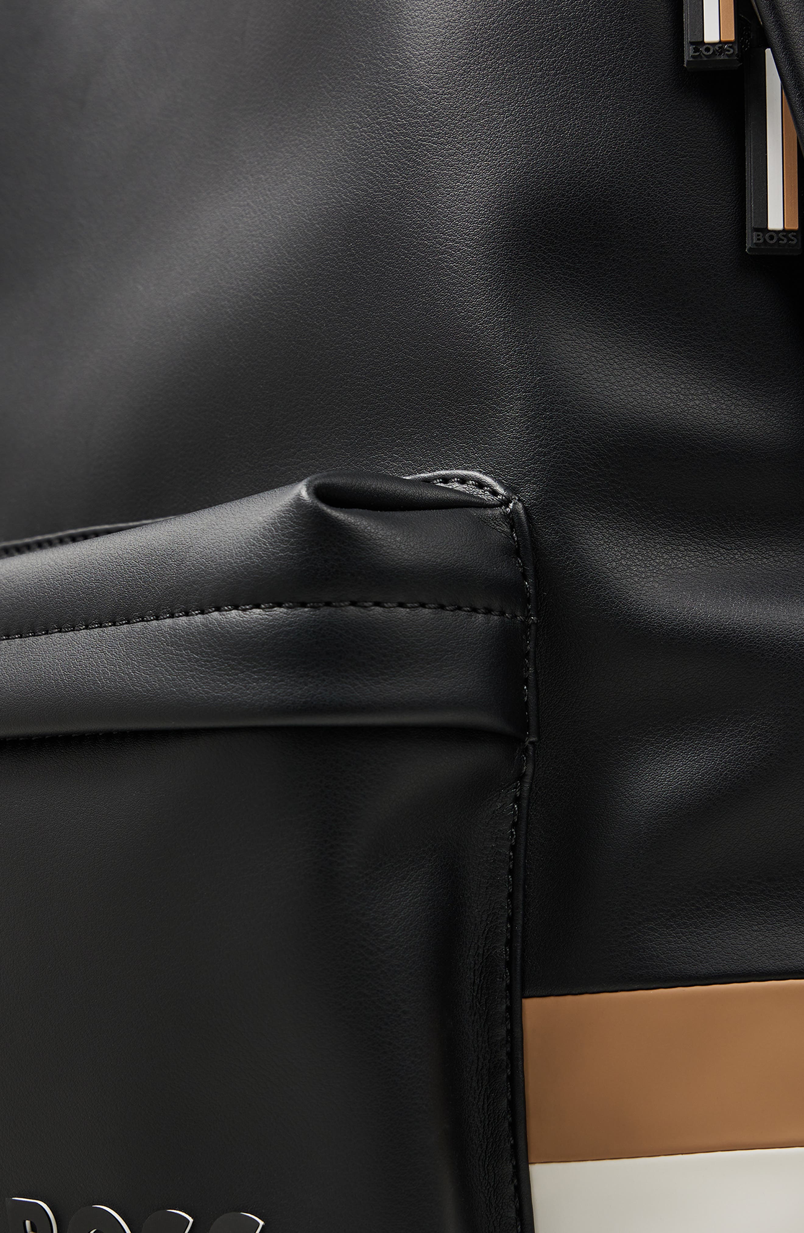 BOSS Byron Faux Leather Backpack, Alternate, color, 