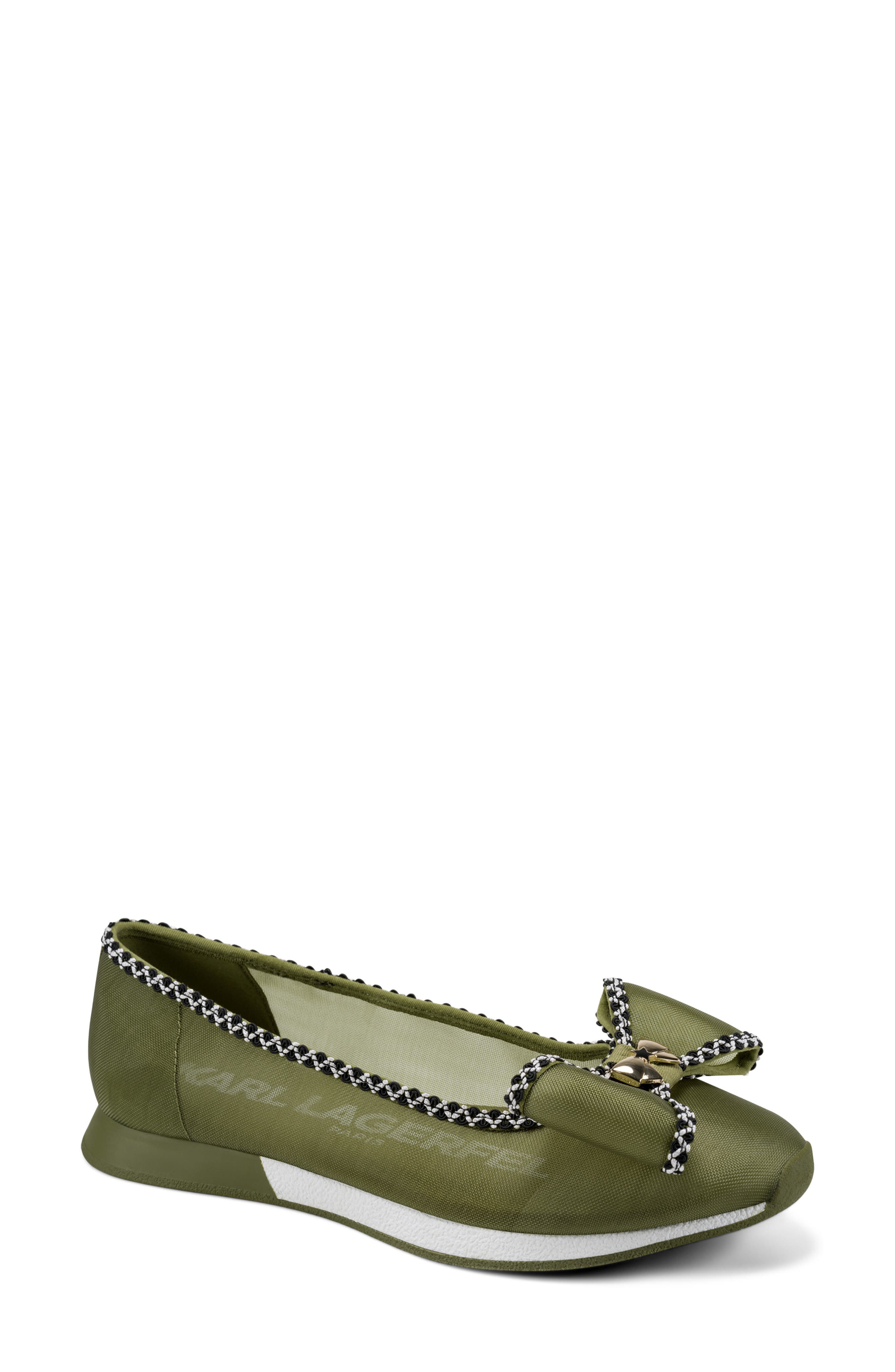 Karl Lagerfeld Paris Macklin Ballet Flat In Green
