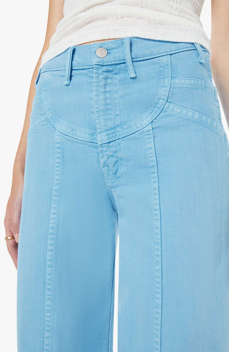 MOTHER The Sunny Hustler Roller Sneak High Waist Wide Leg Jeans, Alternate, color, Heritage Blue