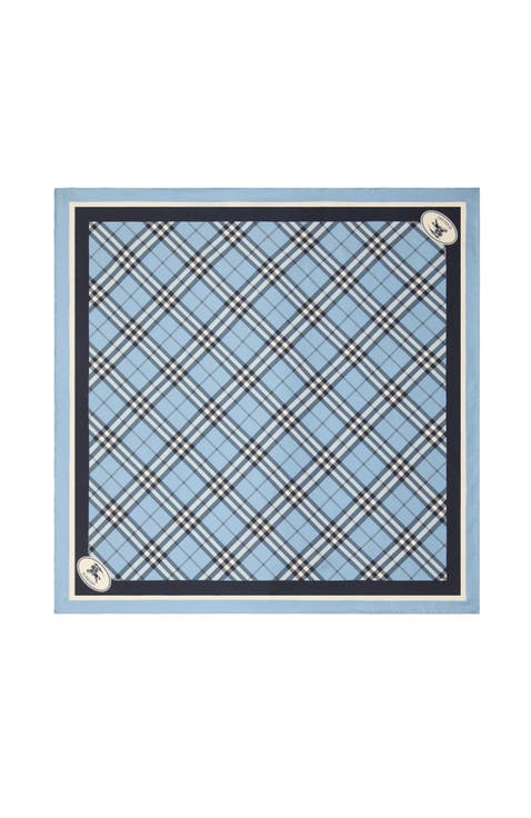 Check Silk Scarf