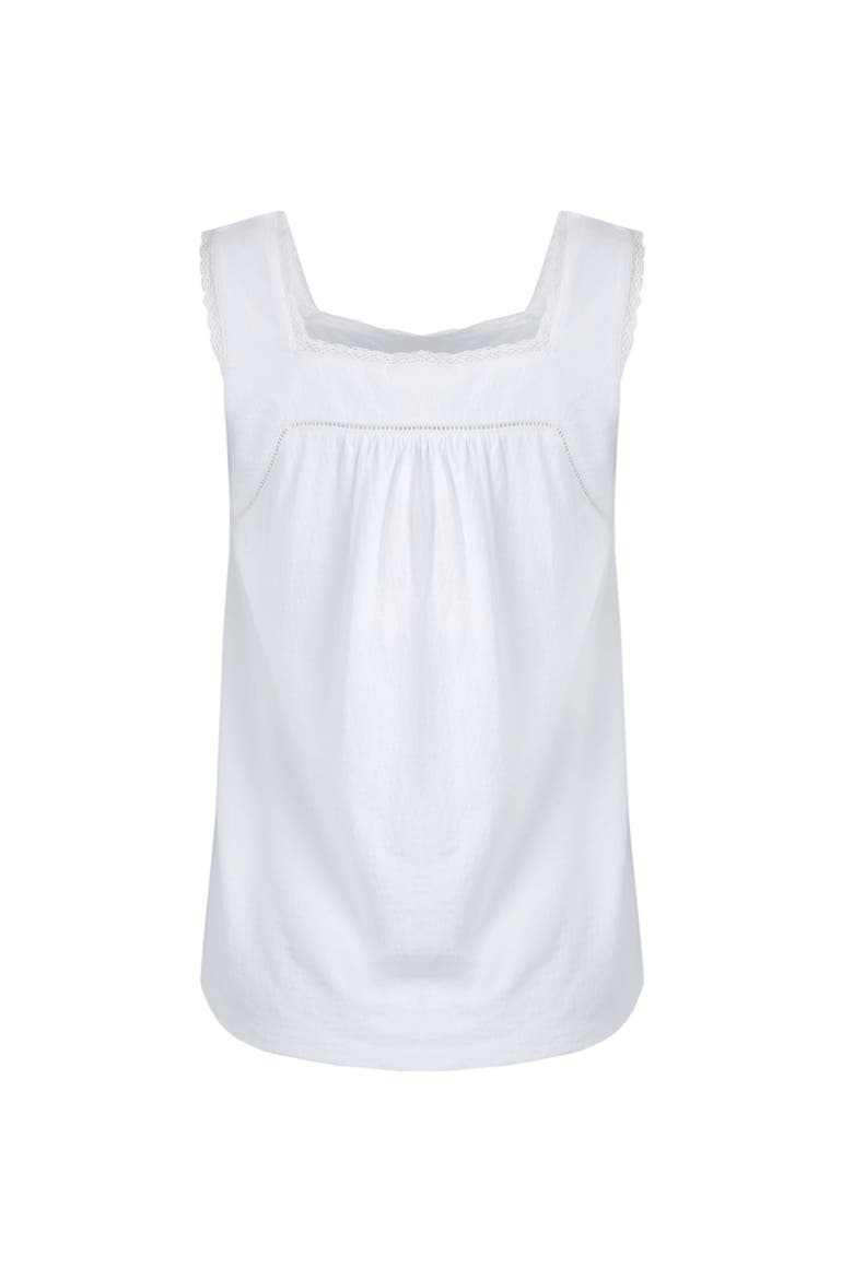 Chelle Square Neck Jersey Vest, Alternate, color, White