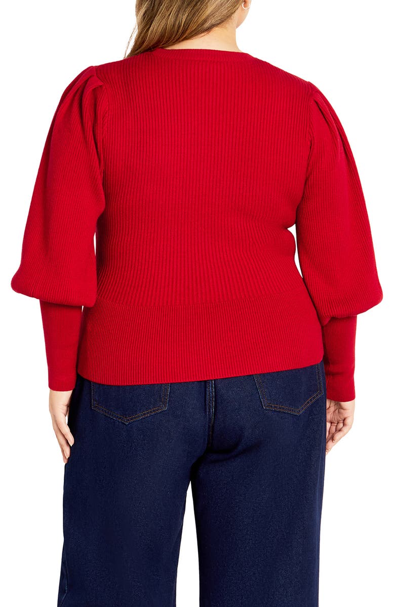 City Chic Jojo Rib Sweater, Alternate, color,