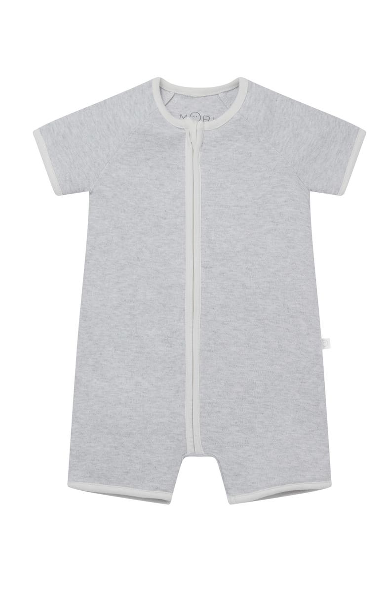 MORI Summer Zip-Up Sleepsuit, Main, color, Grey Marl