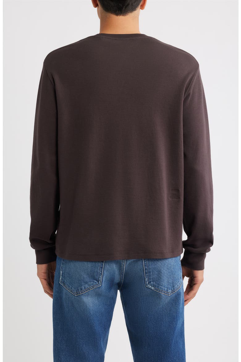 Duo Fold Long Sleeve Cotton T-Shirt, Alternate, color, DEEP BROWN