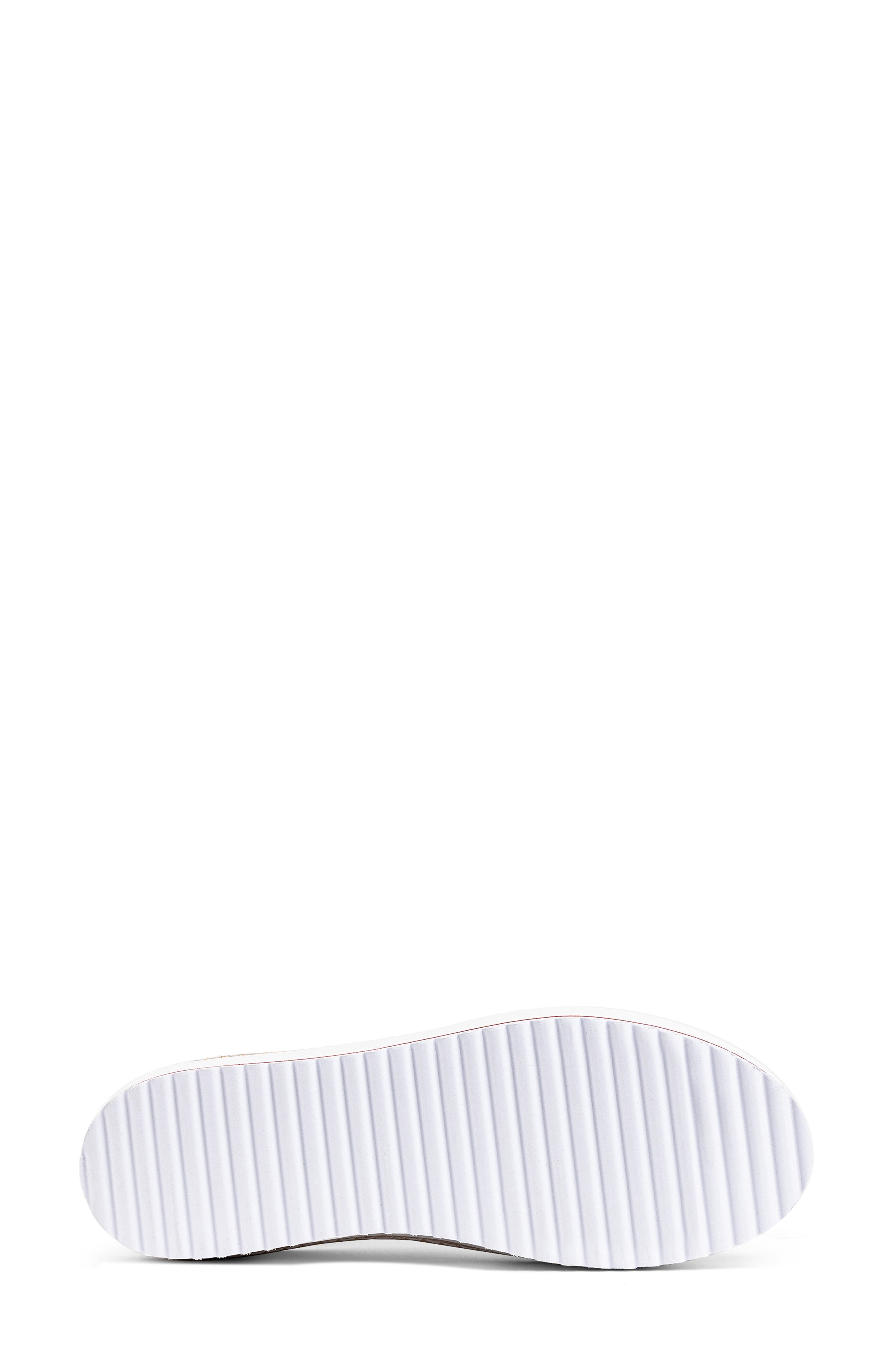 Donald Pliner Side Zip Platform Sneaker, Alternate, color, White