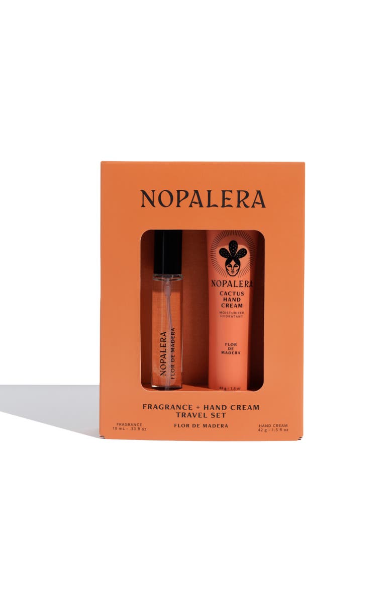 Hand Cream + Travel Perfume Set, Flor de Madera, Main, color, Orange