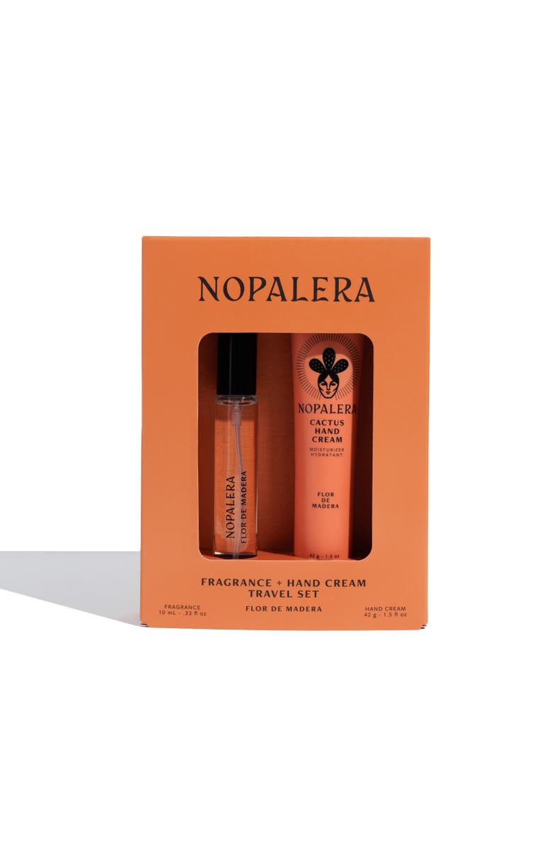 Nopalera Hand Cream + Travel Perfume Set, Flor de Madera, Main, color, Orange