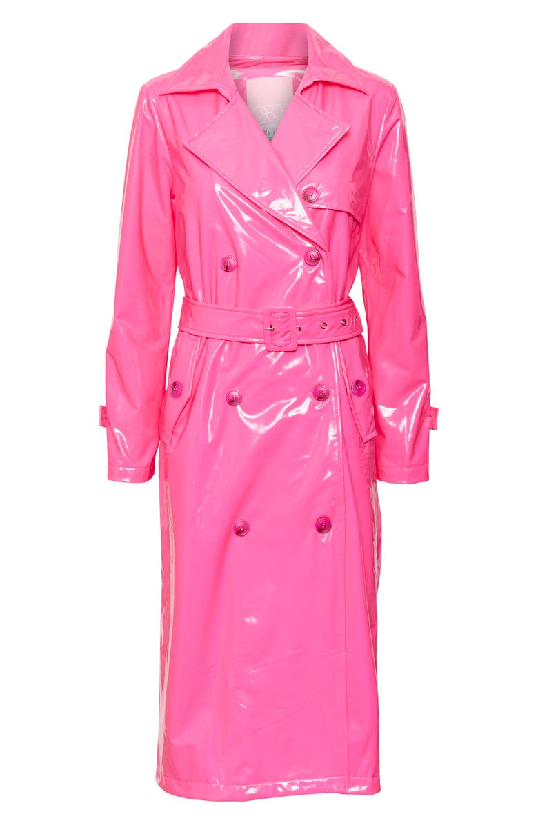 SOMETHING NEW Cleo Faux Leather Trench Coat, Alternate, color,