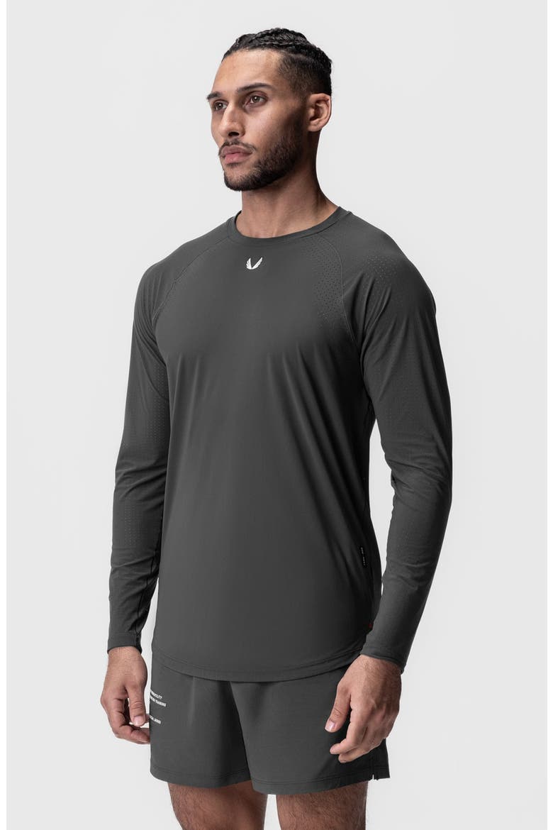 Laser Vent Established Long Sleeve Shirt, Main, color, Space Grey