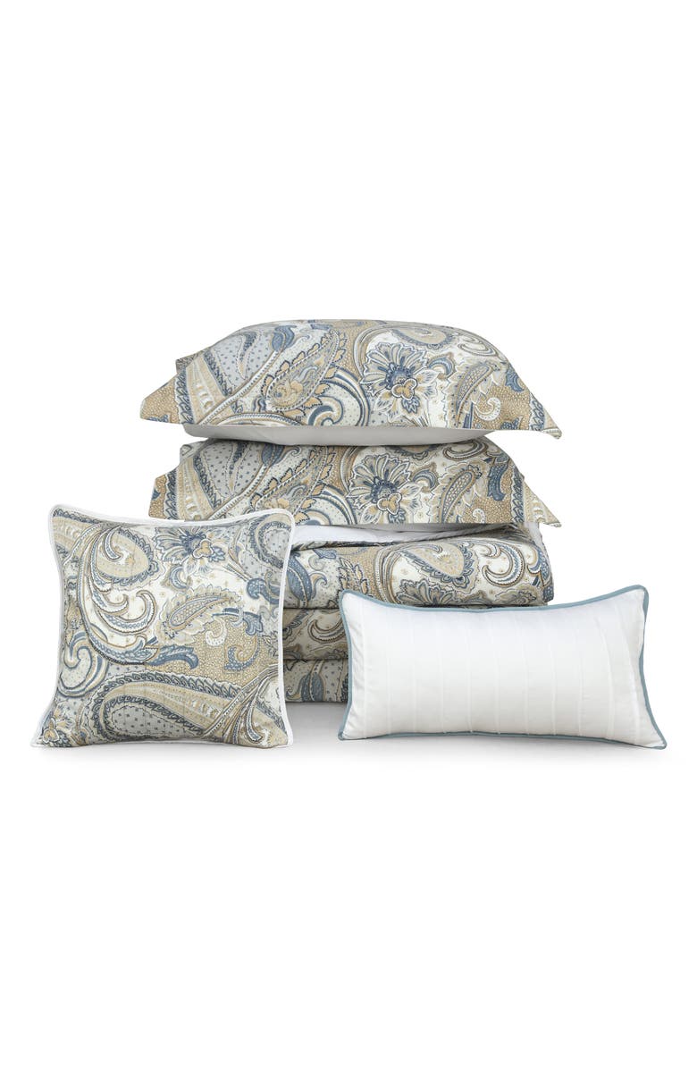 AZORES HOME Paisley Park Cotton Sateen Comforter & Sham Set, Main, color, Beige