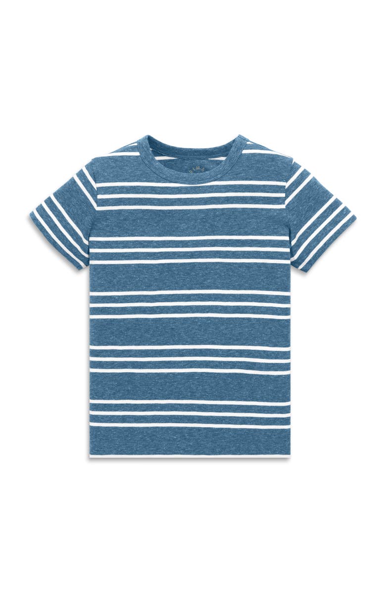 Primary Kids Heathered Tee In Stripe, Main, color, Moonlight White Stripe