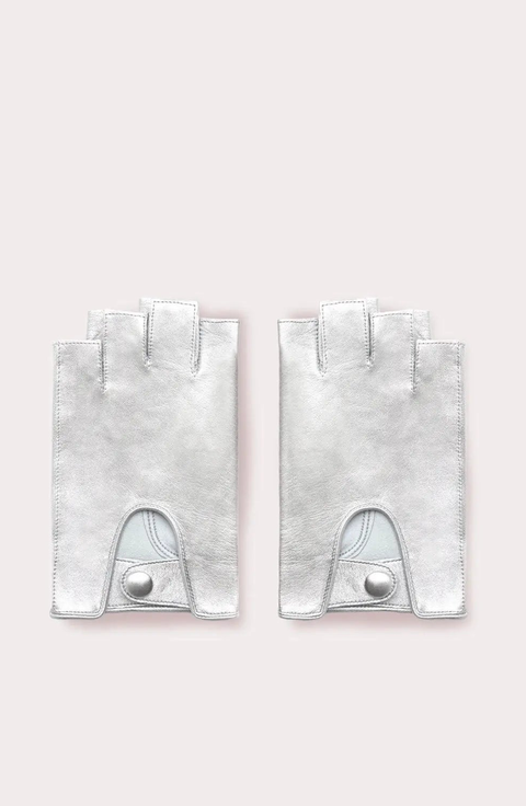 Fingerless Italian Leather Driving Gloves