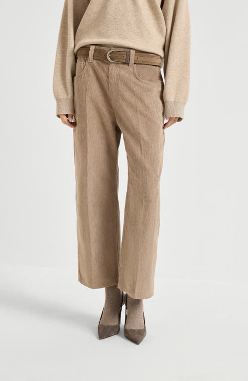 Brunello Cucinelli Square Contemporary Trousers In Brown