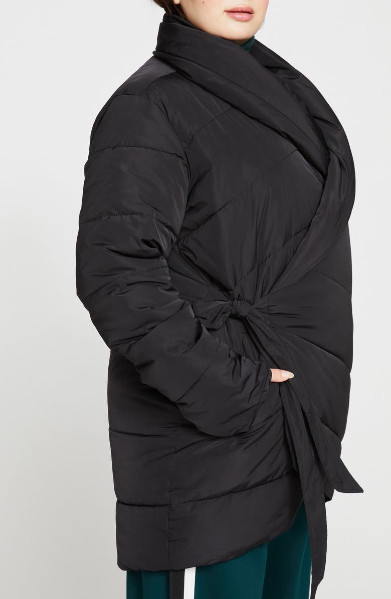 Universal Standard Kanda 2 Wrap Puffer Coat, Alternate, color, 