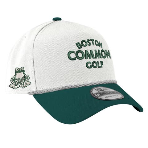 Men's New Era Cream Boston Common Golf 9FORTY A-Frame Adjustable Rope Hat