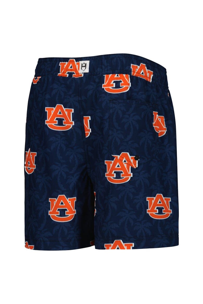 Youth Wes & Willy  Navy Auburn Tigers Palm Tree Swim Shorts, Alternate, color, Navy