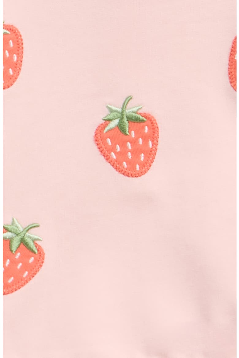 Kids' Strawberry Frill Sweatshirt & Shorts Set, Alternate, color, PINK