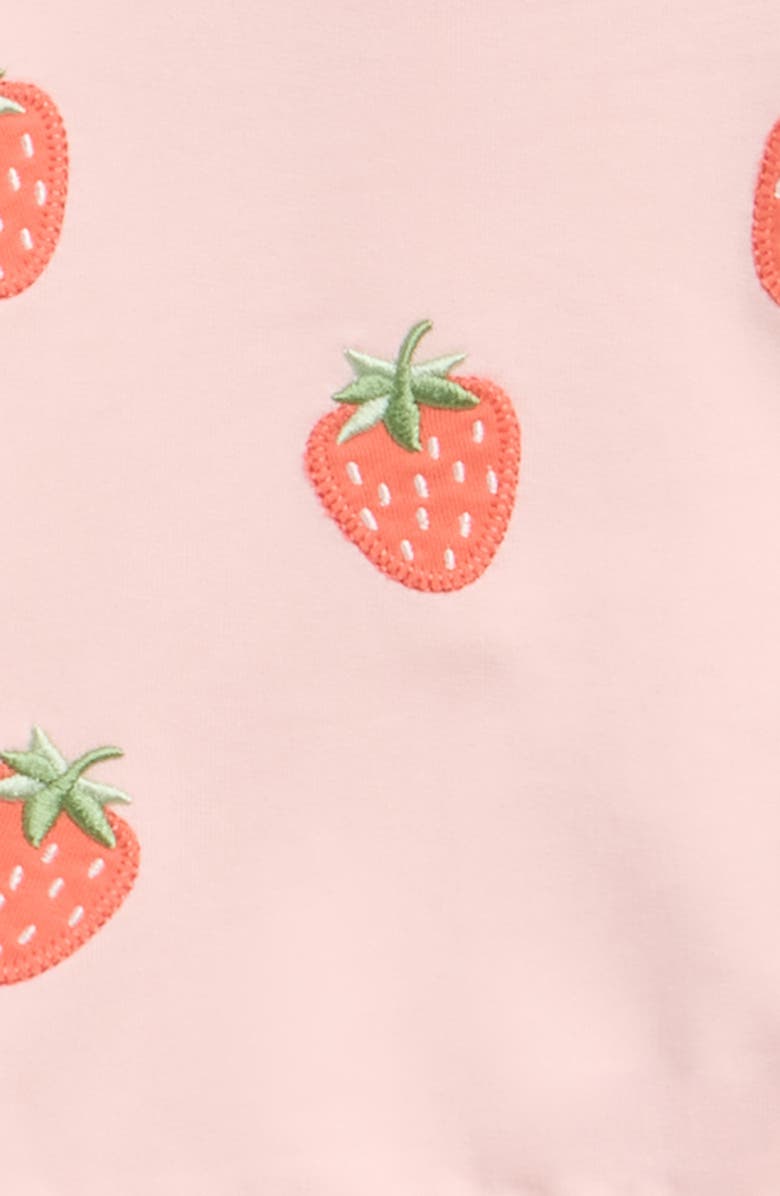 Little Me Kids' Strawberry Frill Sweatshirt & Shorts Set, Alternate, color, Pink