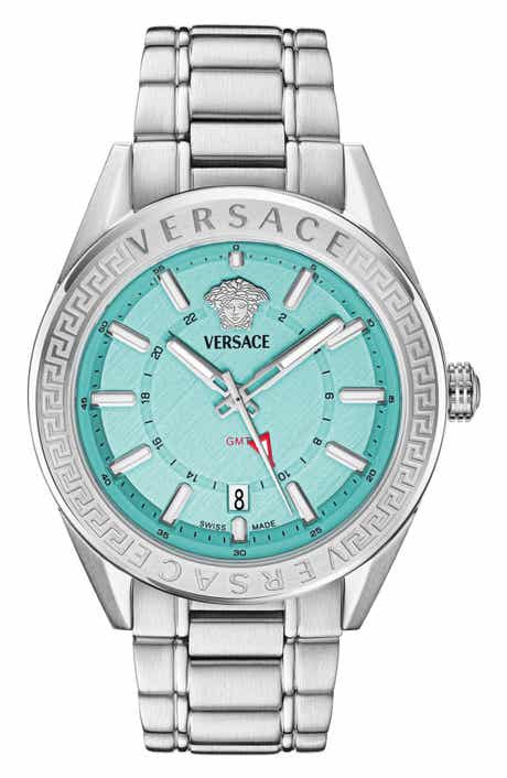 Versace V-Code GMT Bracelet Watch, 42mm