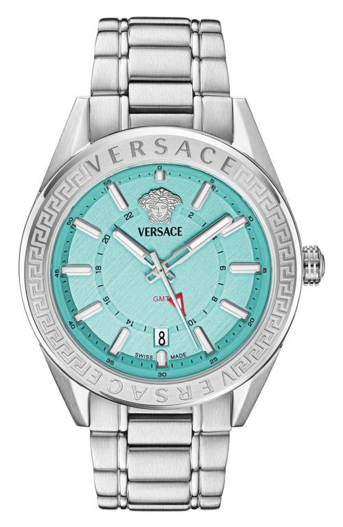 VERSACE VERSACE V-CODE GMT BRACELET WATCH, 42MM 