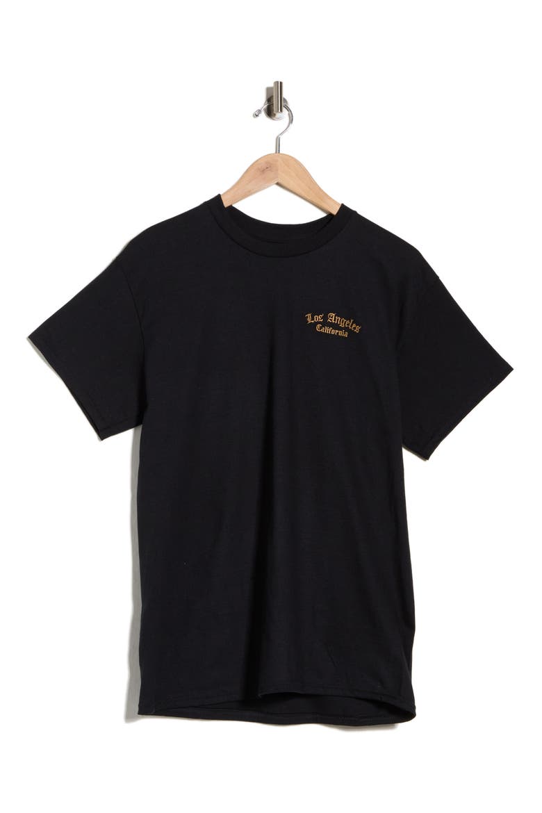 Los Angeles Cotton Graphic T-Shirt, Alternate, color, BLACK