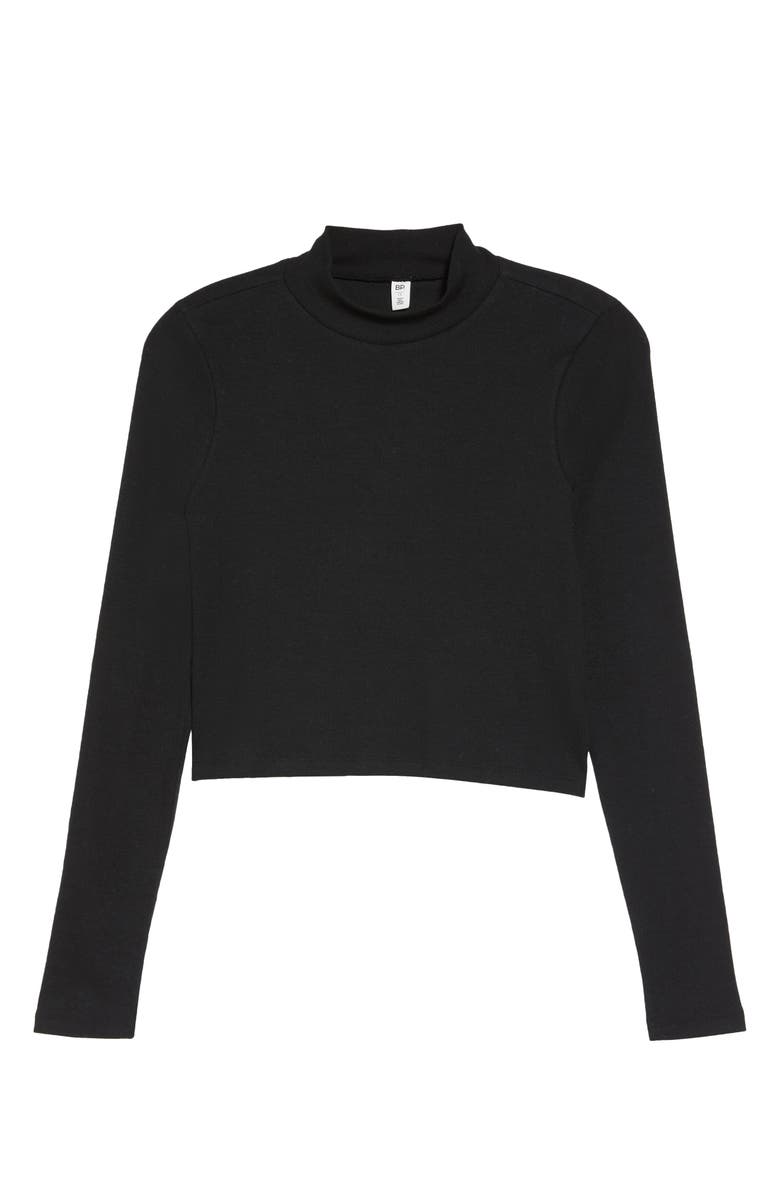 BP. Long Sleeve Mock Neck Crop Top, Alternate, color, 