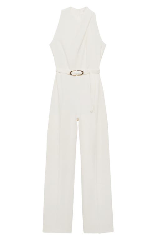Shop Mango Belted Jumpsuit