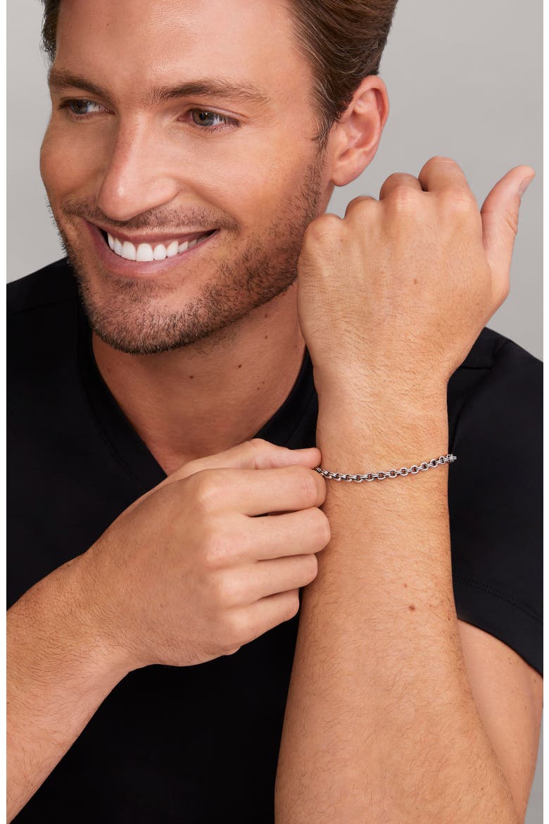 Men's Anthem Double Link Chain Bracelet, Alternate, color, SILVER