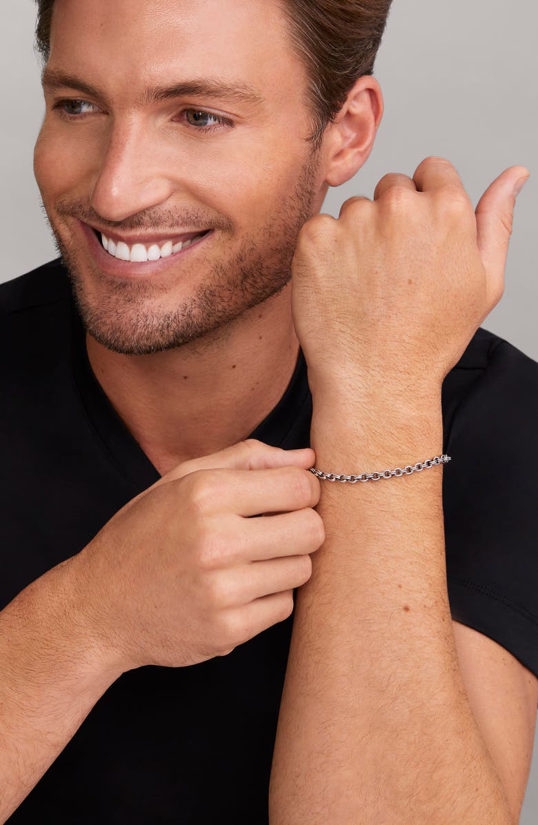 LAGOS Men's Anthem Double Link Chain Bracelet, Alternate, color, Silver