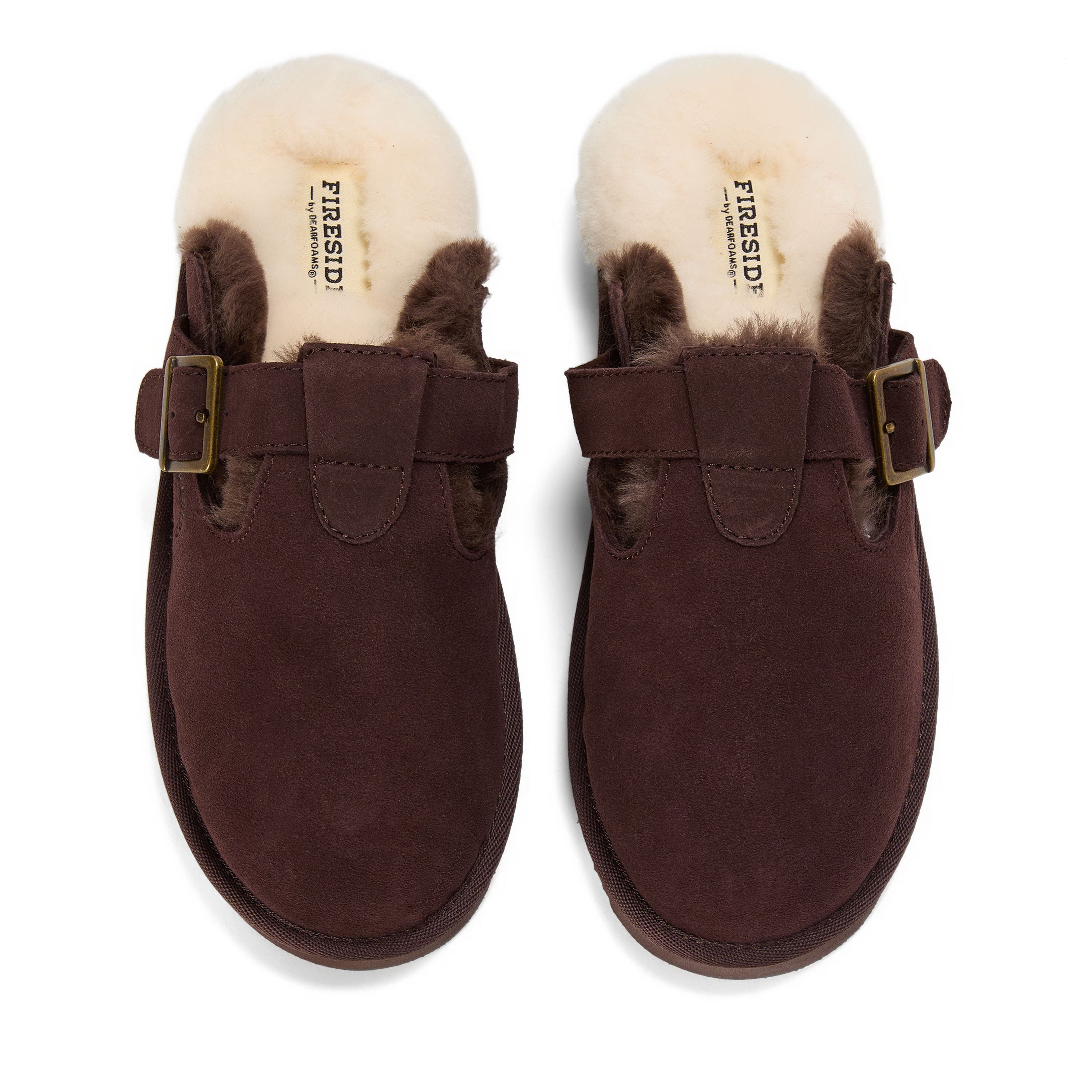 Fireside Maitland Genuine Shearling Scuff Slipper, Alternate, color, COFFEE