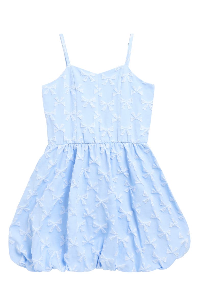 Ava & Yelly Kids' Bow Bubble Party Dress, Main, color, 