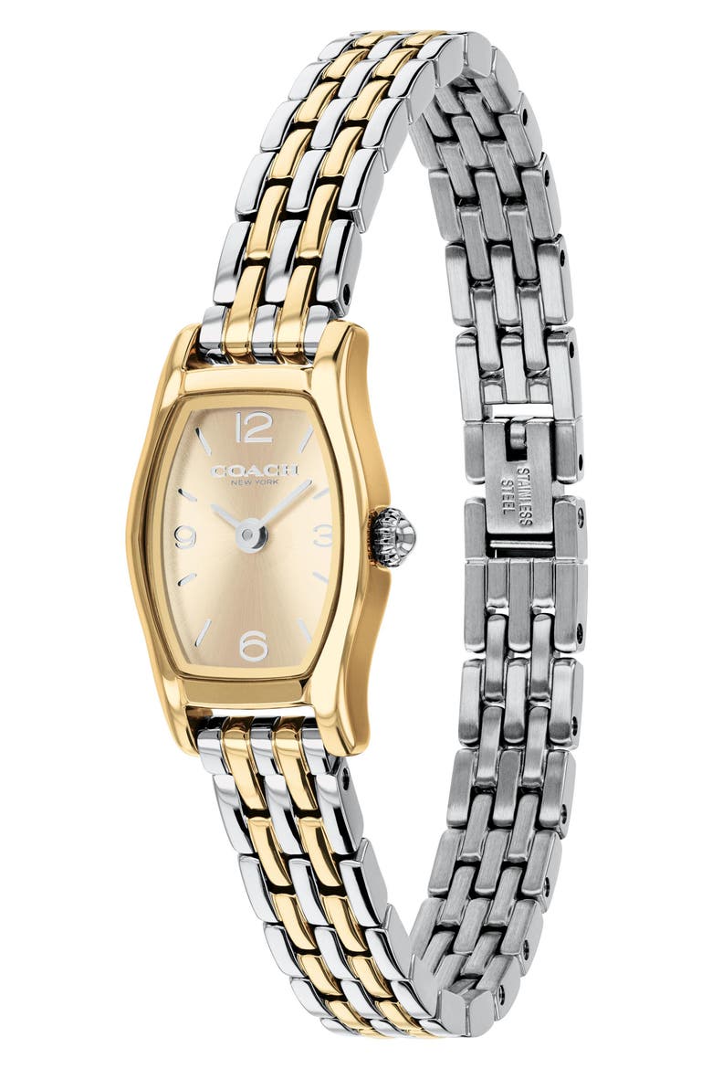 Greta Tonneau Bracelet Watch, 15.3mm x 30.5mm, Alternate, color, GOLD