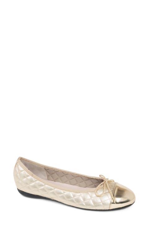Best Cap Toe Quilted Ballet Flat (Women)