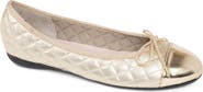 PAUL MAYER Best Cap Toe Quilted Ballet Flat