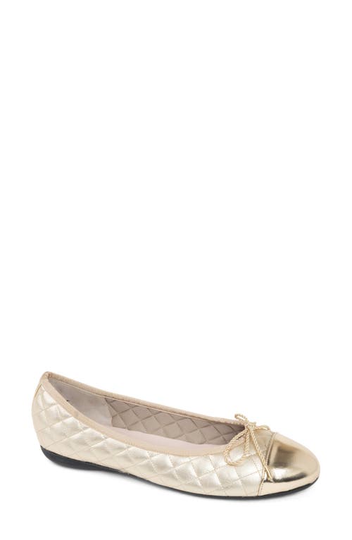 Paul Mayer Cap Toe Quilted Ballet Flat