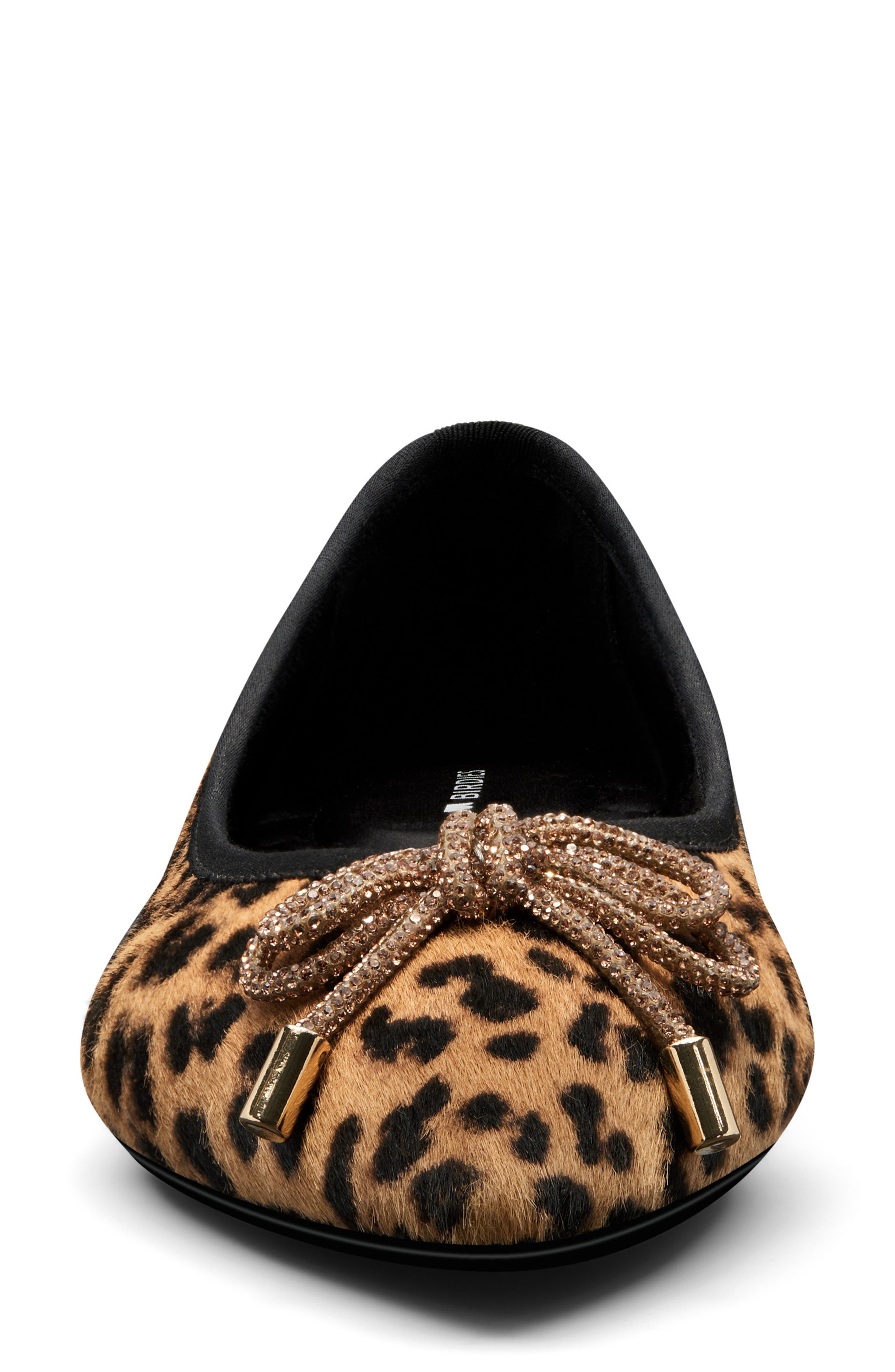 Goldfinch Genuine Calf Hair Pointed Toe Flat, Alternate, color, LEOPARD PRINT CALF HAIR