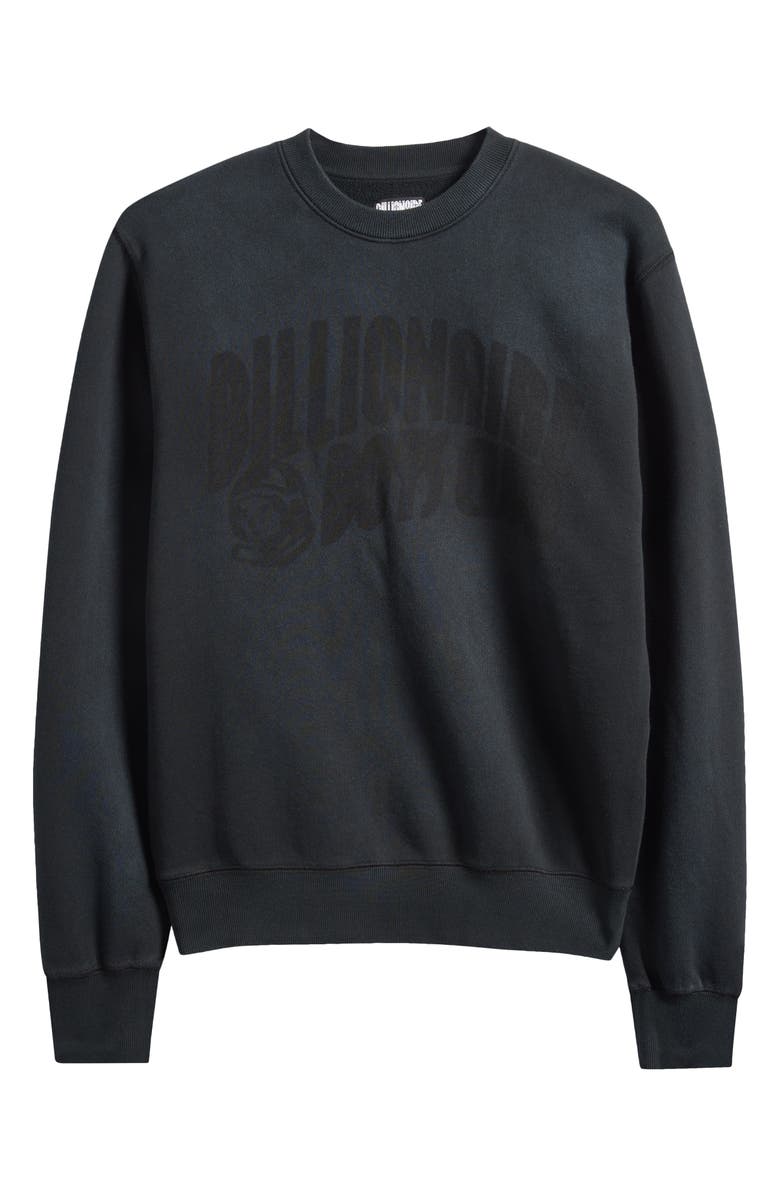Billionaire Boys Club Curve Logo Faded Sweatshirt, Main, color, Black