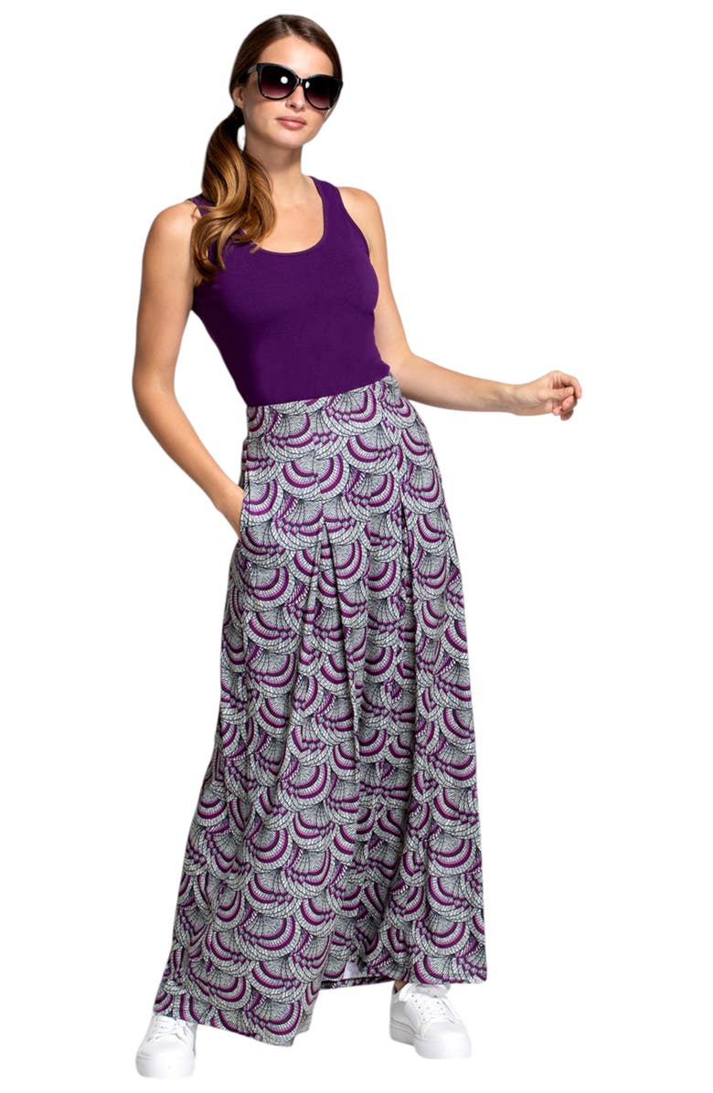 HotSquash London Clothing Box Pleat Maxi Skirt, Alternate, color, 