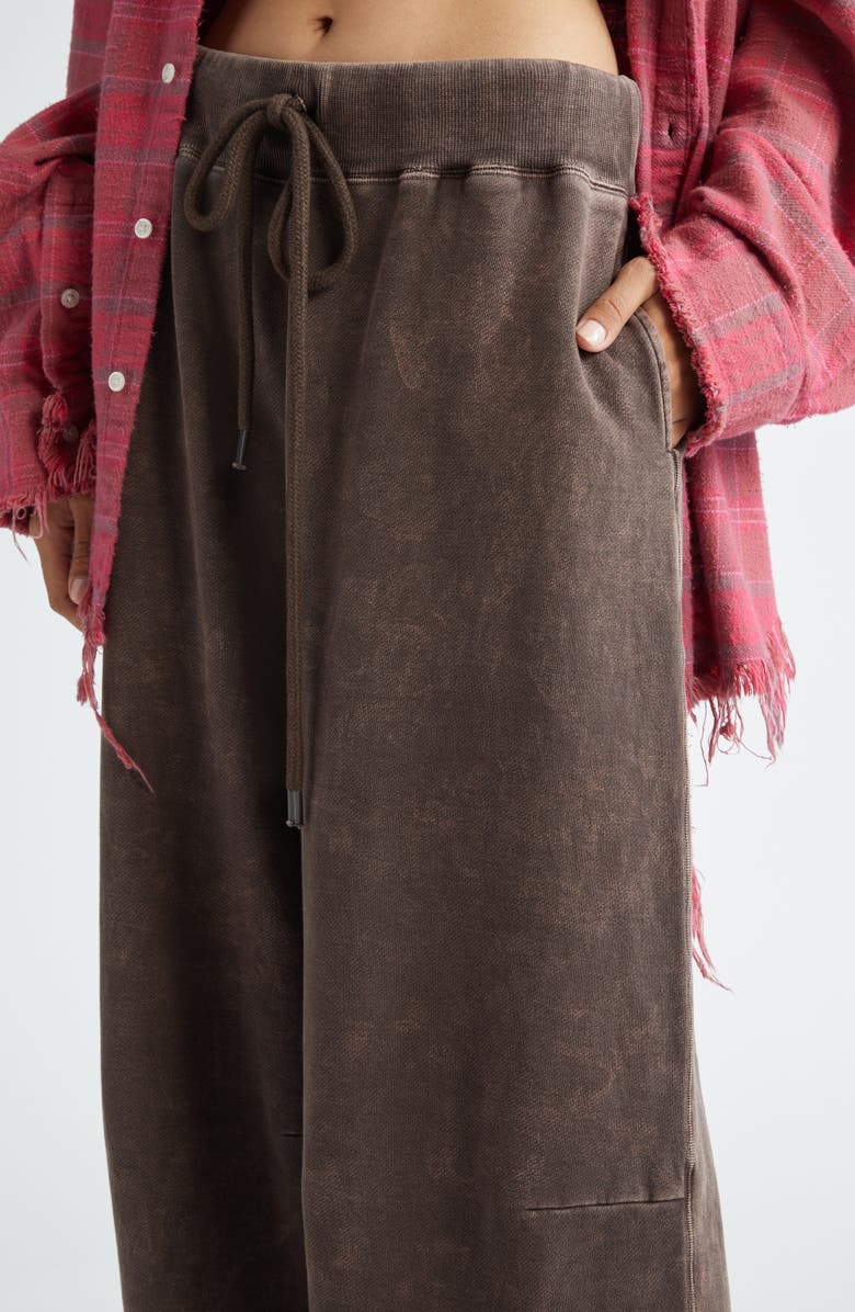 R13 Cotton French Terry Sweatpants, Alternate, color, Brown