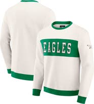 Darius Rucker Collection by Fanatics Men's Darius Rucker Collection by Fanatics  Cream Philadelphia Eagles Colorblock Pullover Sweatshirt