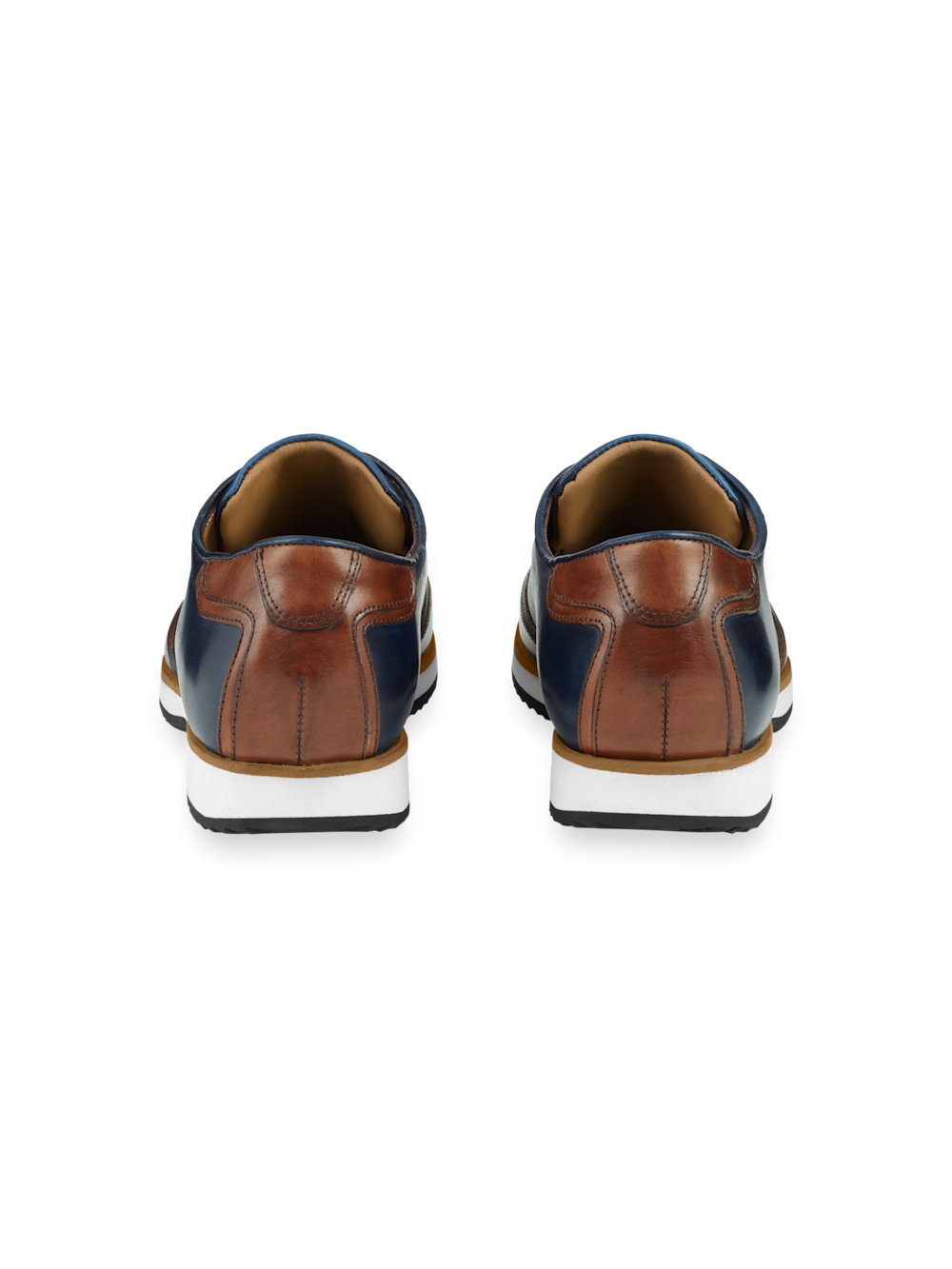 Paul Fredrick Wayne Sneaker, Alternate, color, Navy/Tan