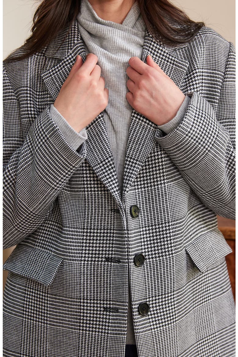 Houndstooth Blazer, Alternate, color, BLACK OFF WHITE