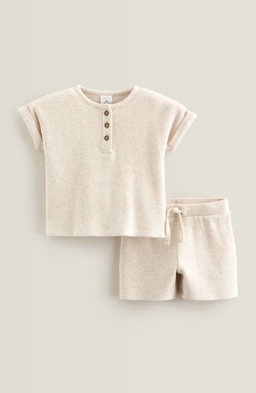 Nordstrom Waffle Knit Henley & Shorts Set