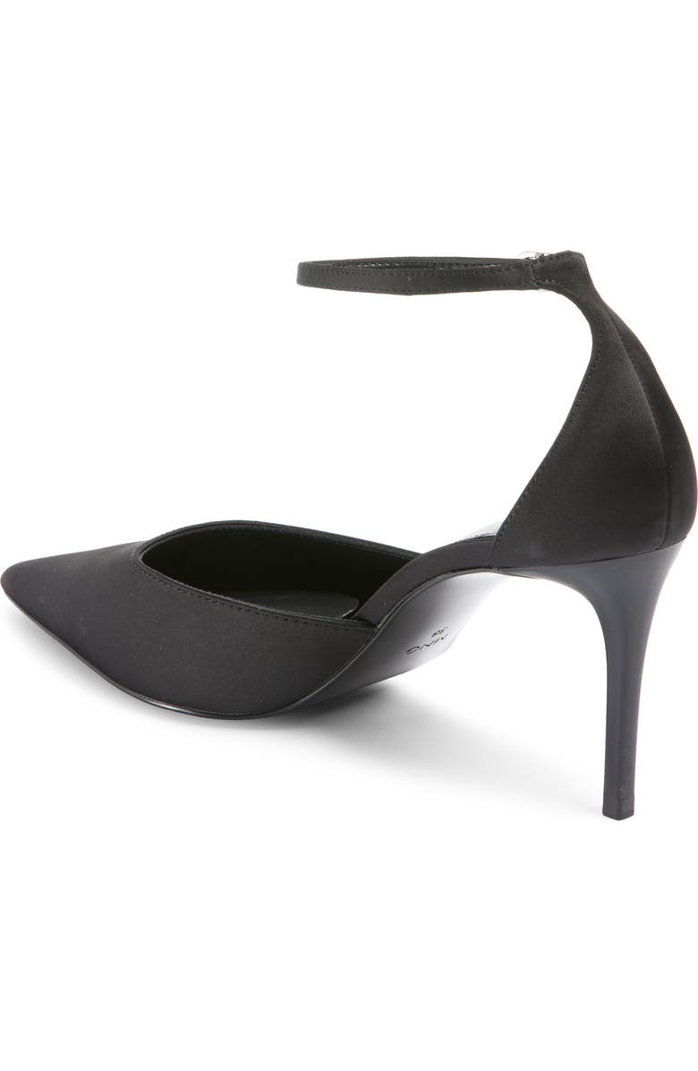 MANGO Satin Court Pump, Alternate, color, Black