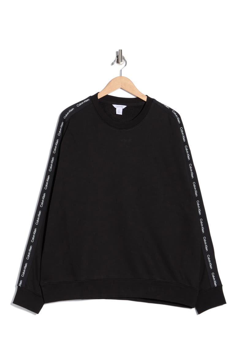 Logo Tape Long Sleeve T-Shirt, Alternate, color, BLACK