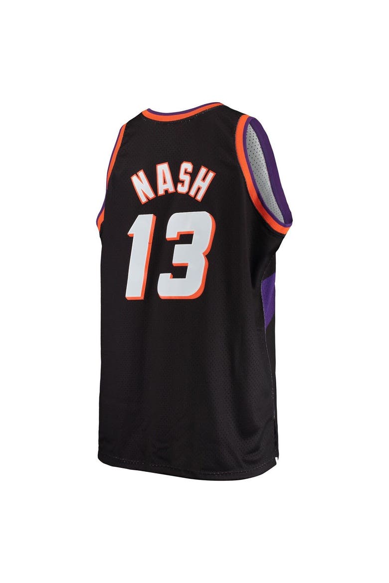Men's Mitchell & Ness Steve Nash Black Phoenix Suns 1996/97 Big & Tall Hardwood Classics Swingman Jersey, Alternate, color, Black