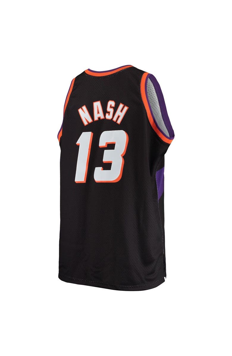 Mitchell & Ness Men's Mitchell & Ness Steve Nash Black Phoenix Suns 1996/97 Big & Tall Hardwood Classics Swingman Jersey, Alternate, color, Black