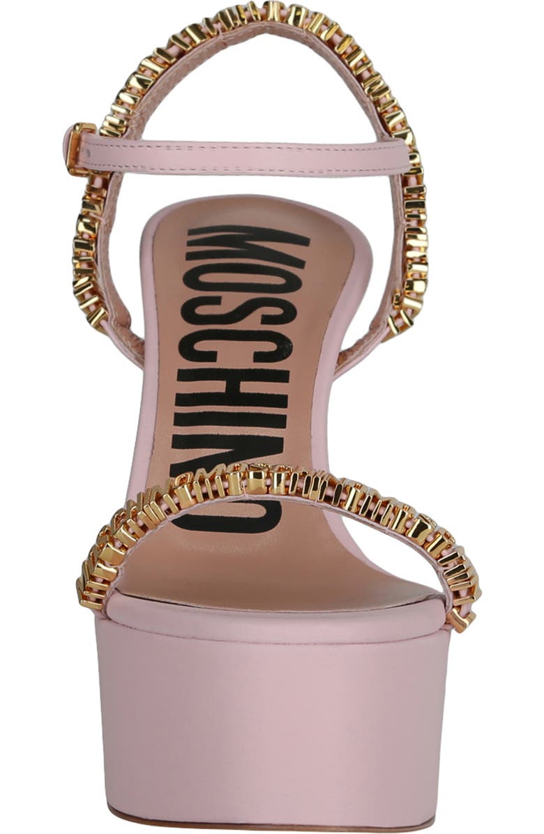 Moschino Logo Platfrom Sandal, Alternate, color,