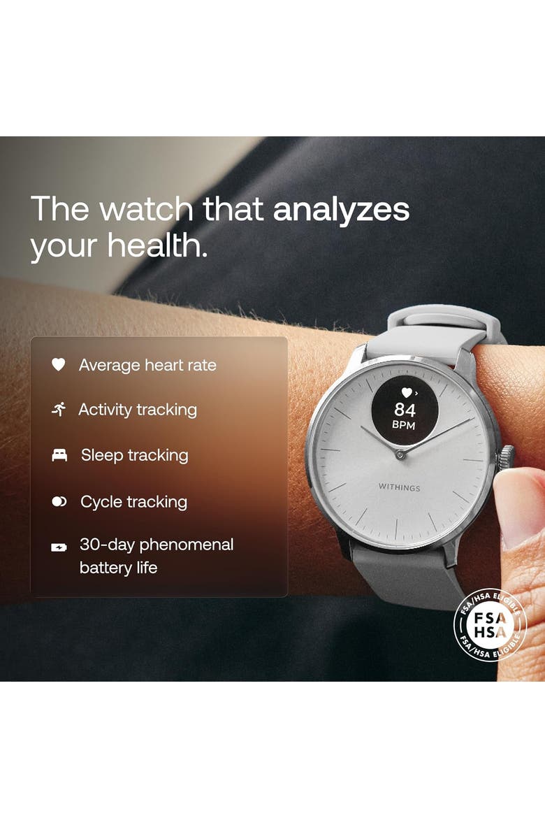 Scanwatch Nova Brilliant - 37mm - Silver, Alternate, color, White & Silver